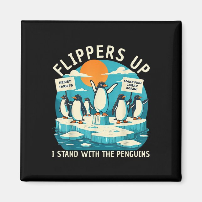 Lusnyj Resistens Penguins protest mot tariffer Magnet (Framsidan)