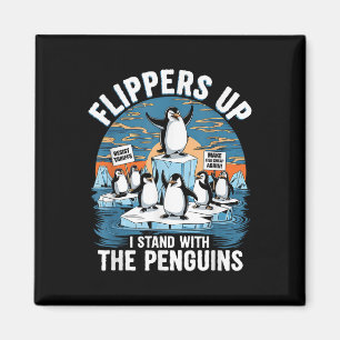 Lusnyj Resistens Penguins protest mot tariffer Magnet