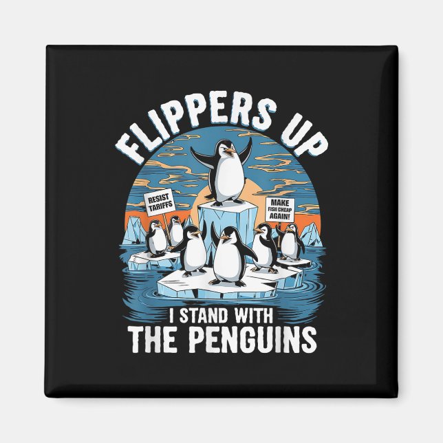 Lusnyj Resistens Penguins protest mot tariffer Magnet (Framsidan)