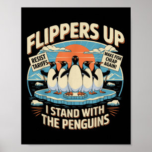 Lusnyj Resistens Penguins protest mot tariffer Poster