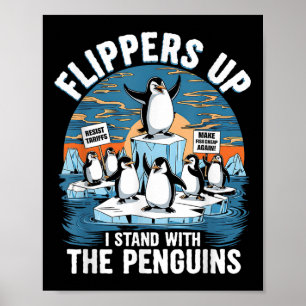 Lusnyj Resistens Penguins protest mot tariffer Poster