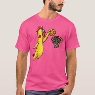 Lusnyj Rubber Chicken spelar basketboll Player Spo T Shirt