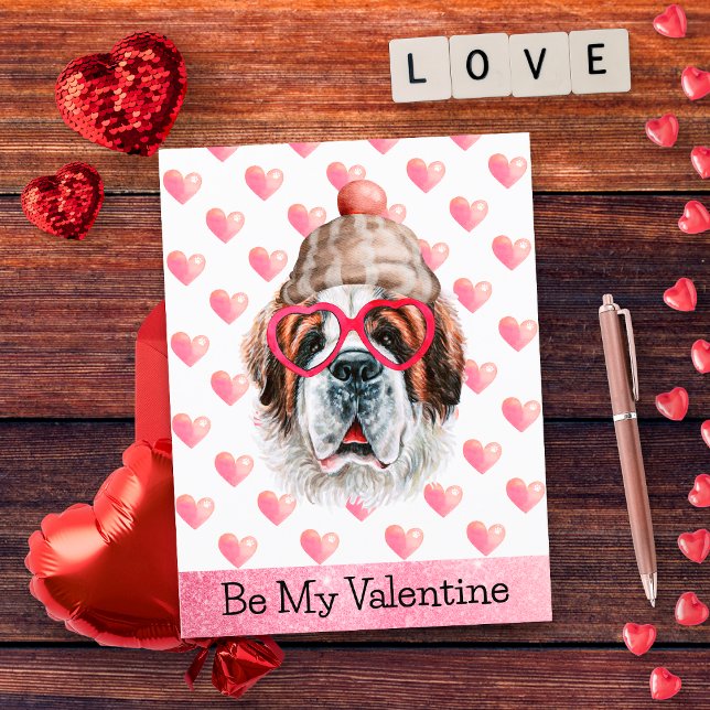Lusnyj Saint Bernard är mina Alla hjärtans Valenti Helg Vykort (Skapare uppladdad)