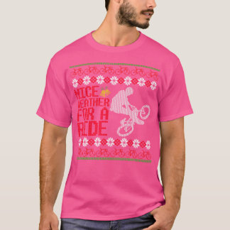 Lusnyj Santa Bicycle Cyclist Ugly jul Bmx Rid T Shirt