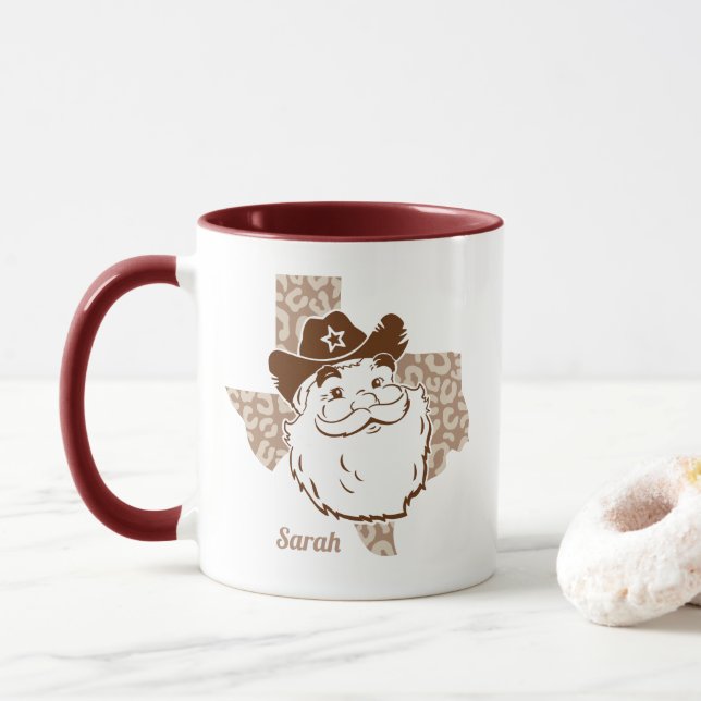 Lusnyj Santa Cowboy Texas jul Mugg (Med munk)