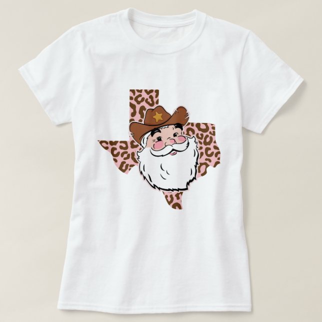 Lusnyj Santa Cowboy Texas-jul T Shirt (Design framsida)