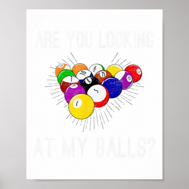 Lusnyj Sarkastic Bassäng Billiards Slogan Tittar v Poster (Framsidan)