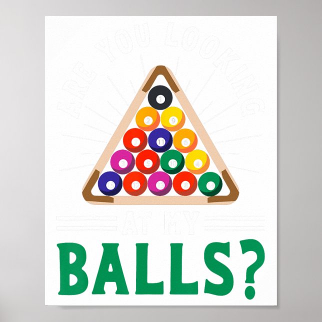Lusnyj Sarkastic Bassäng Billiards Slogan Tittar v Poster (Framsidan)