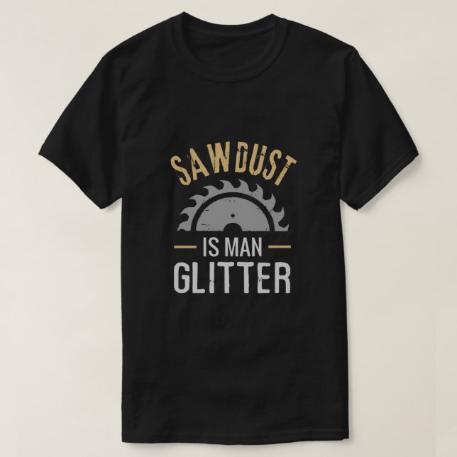 Lusnyj Sawdust Man Glitter lustig T Shirt (Design framsida)