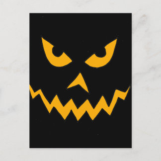 Lusnyj Scary Pumpkin Ansikte Tecknad för Halloween Vykort