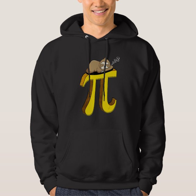 Lusnyj Sloth Sleeping på Pi Math Teacher National  Hoodie (Framsida)