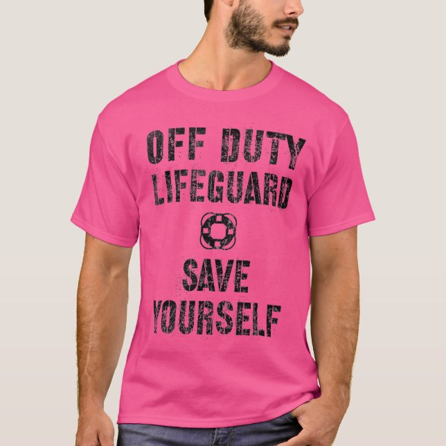 Lusnyj Spara Yourself Lifeguard Swimming Bassäng A T Shirt (Framsida)