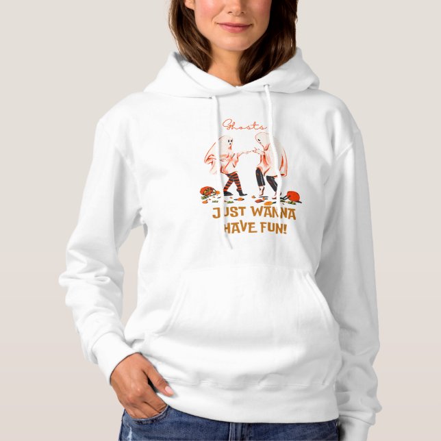 Lusnyj Spöken vill bara ha Roligt Halloween Female T Shirt (Framsida)