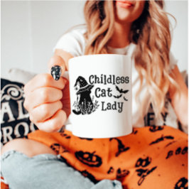 Lusnyj Spooky Cute Halloween Chilless Cat Dam Kaffemugg