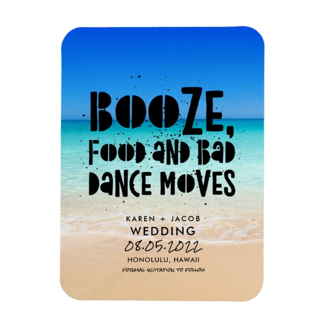 Lusnyj Sprit Food Bad Dance Moves Beach Wedding Magnet (Vertikal)