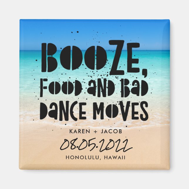 Lusnyj Sprit Food Bad Dance Moves Beach Wedding Magnet (Framsidan)