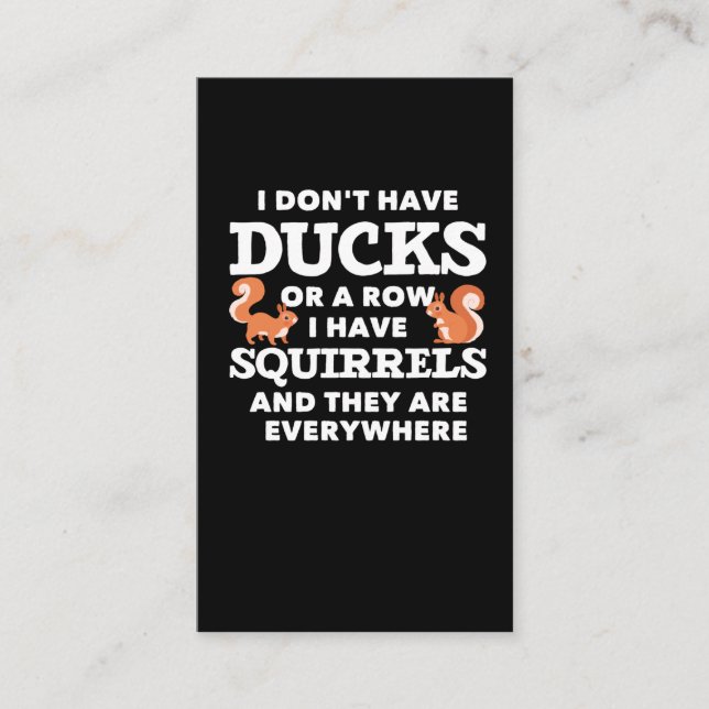 Lusnyj Squirrel Joke Superskoj Rodent Humor Visitkort (Framsida)