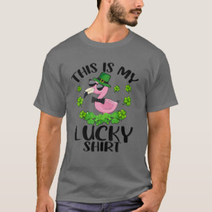 Lusnyj St patrick's day Flamingo Det här är min tu T Shirt