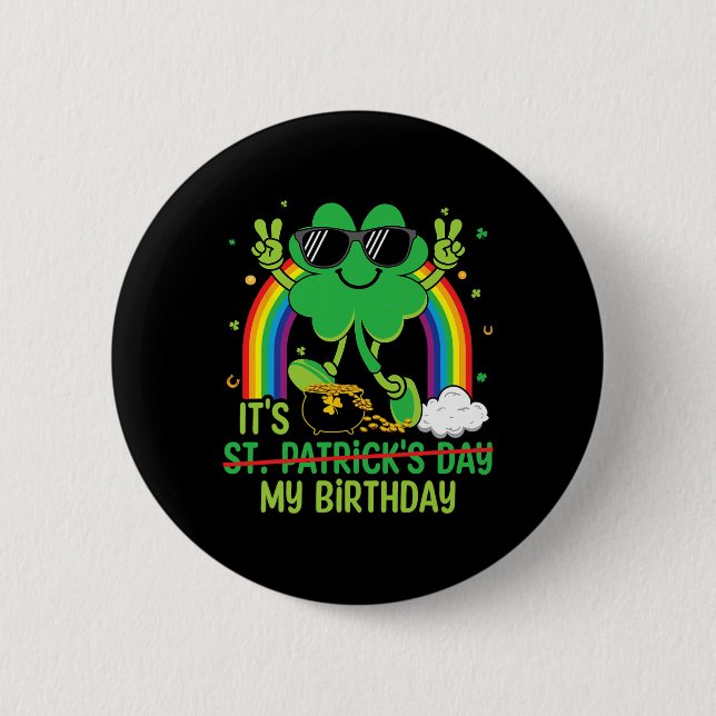 Lusnyj St patrick's day min födelsedagshamrock Ra Knapp (Framsida)