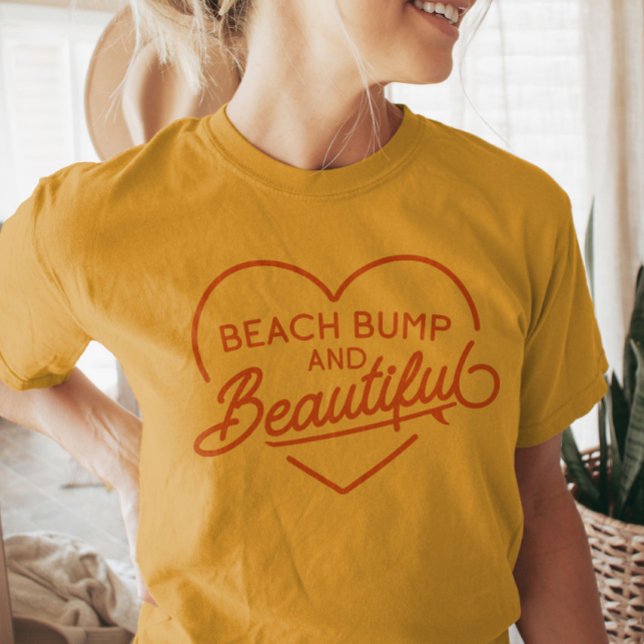 Lusnyj Surfer Mamma till sommarklocka T Shirt (Funny Surfer Mom to Be Summer Beach Bum Punny T-Shirt)