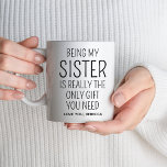 Lusnyj syster Birthday Gift Ideas Big Little Siste Kaffemugg<br><div class="desc">Tjuny sister Birthday Gift Ideas Big Little Sister Coffee Mugg</div>