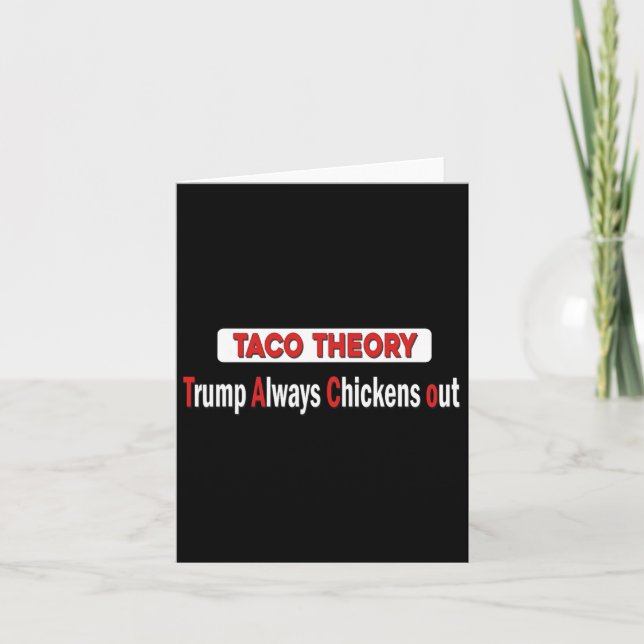 Lusnyj Taco Teory Trumps Chicken Out Tacos Kort (Framsida)
