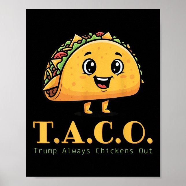 Lusnyj Taco Trump Chickens ut Cute Chicken Poster (Framsidan)