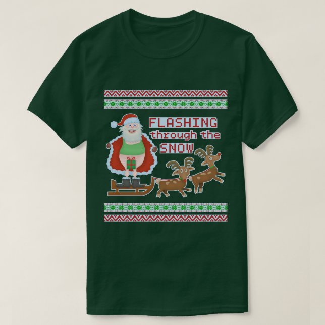 Lusnyj, taj jul | Santa Flashashtra Thru Snö Tee (Design framsida)