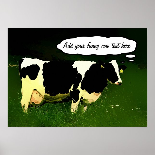 Lusnyj tänkande Cow Poster (Framsidan)
