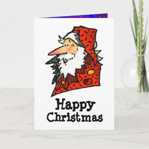 Lusnyj Tecknad Santa eller Pappa jul Helgkort
