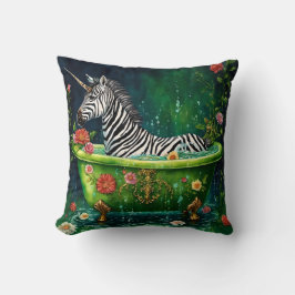 Lusnyj Unicorn Zebra i Bathtub Kudde