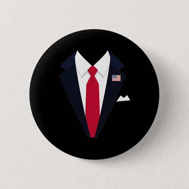 Lusnyj USA:s president Trump Kostym Easy Halloween Knapp (Framsida)