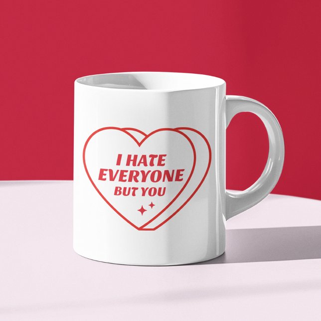 Lusnyj Valentines day, jag hatar alla, men du Kaffemugg (Skapare uppladdad)