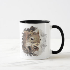 Lusnyj, välkommen till nuthouse, ekorre, Animal Mugg