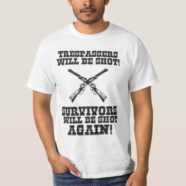 Lusnyj Vilda western Cowboy Sayed Warning Humor T Shirt (Framsida)