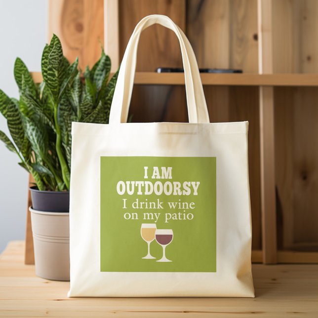 Lusnyj Vin-citat - Jag dricker vin på min patient Tygkasse (Personalized tote bag with a funny wine saying)