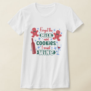 Lusnyj Vin Tee, jultomten Mjölk & Cookies T Shirt