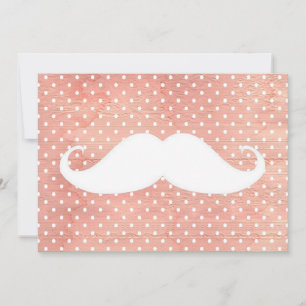 Lusnyj vit mustache vid Rosa Polka dots Mönster