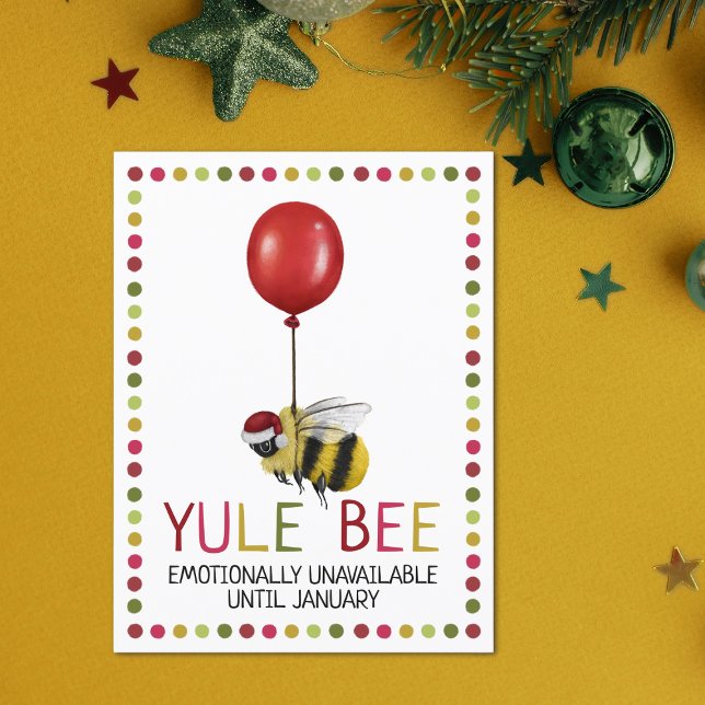 Lusnyj Yule Bee otillgänglig till januari jul Helg Vykort (Skapare uppladdad)