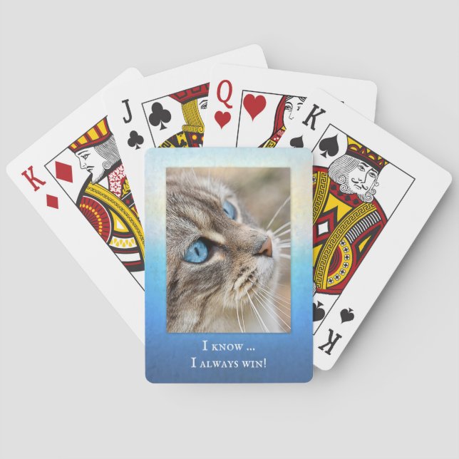 Lusnykantigt fotopapperkort - däck casinokort (Baksidan)