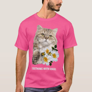 Lusnykåt Seething med Rage Sarkastic Kattunge T Shirt