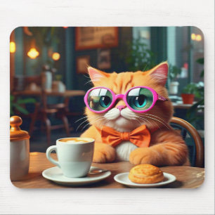 Lusnykatt i Kafe med kaffemusmusslor Musmatta