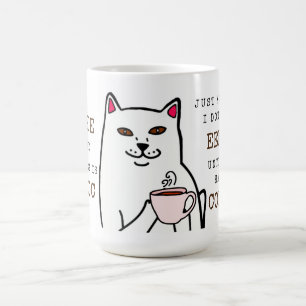 Lusnykatt med kaffe Kopp och Ord Mugg