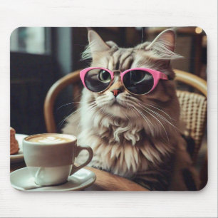 Lusnykatt med kaffemusmusslor musmatta
