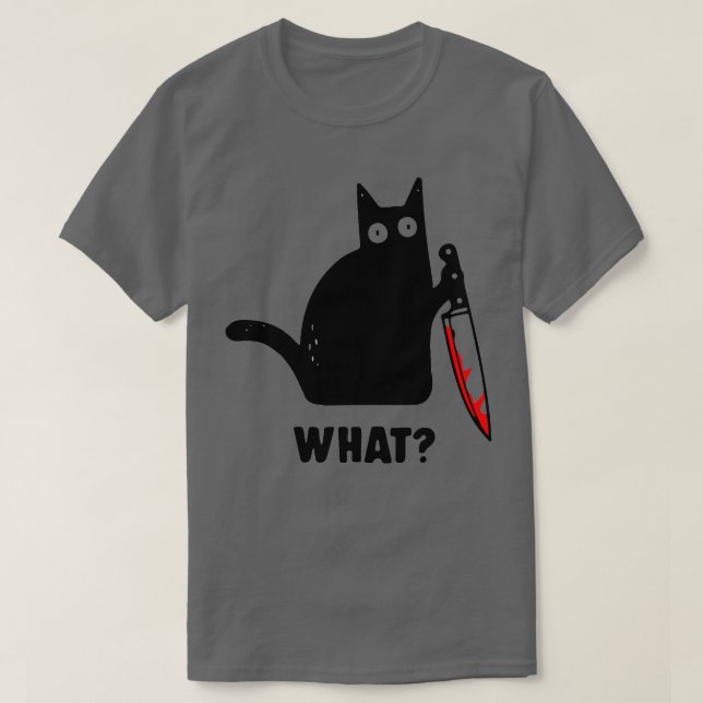 Lusnykatt med knivar VAD T Shirt (Design framsida)