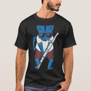 Lusnykatt som spelas vid baskiska solglasögon Musi T Shirt