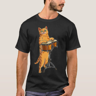 Lusnykatt uppspelning av Bongo Coola Percussion Gi T Shirt