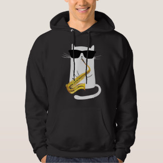 Lusnykatt vid vörning av solglasögon vid uppspelni hoodie