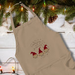 Lusnykokning med Gnomies Helgdagars Design Förkläde<br><div class="desc">Lustigt kokning med min Vuxen Apron - juldesign</div>