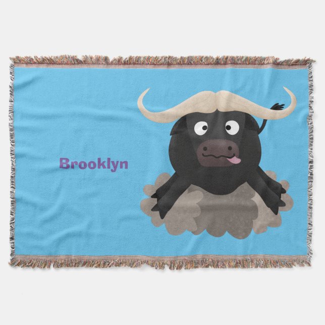 Lusnykörd vatten buffalo-tecknad filt (Framsidan)